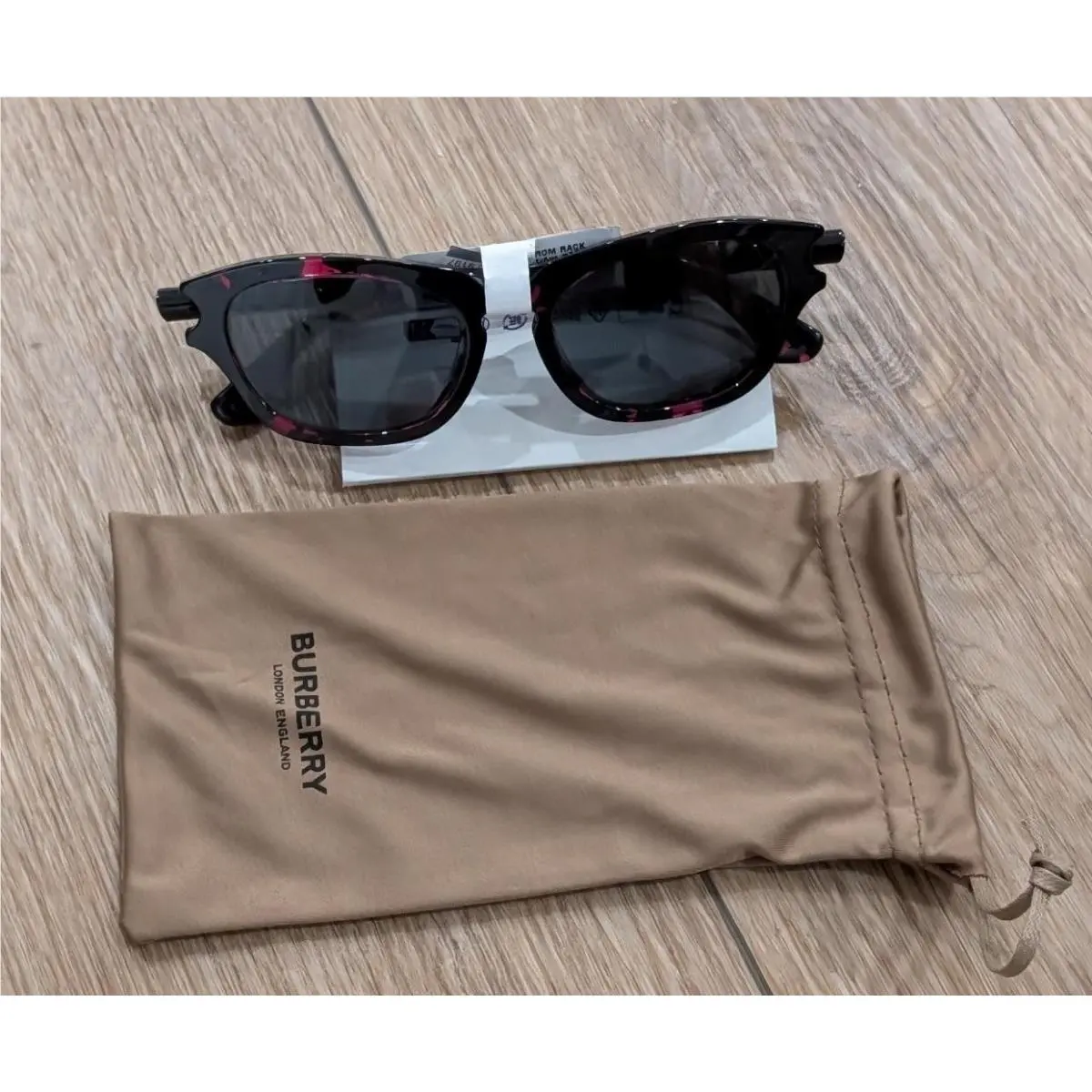 Mens Burberry 55mm Pillow Sunglasses Black/dark Gray/red