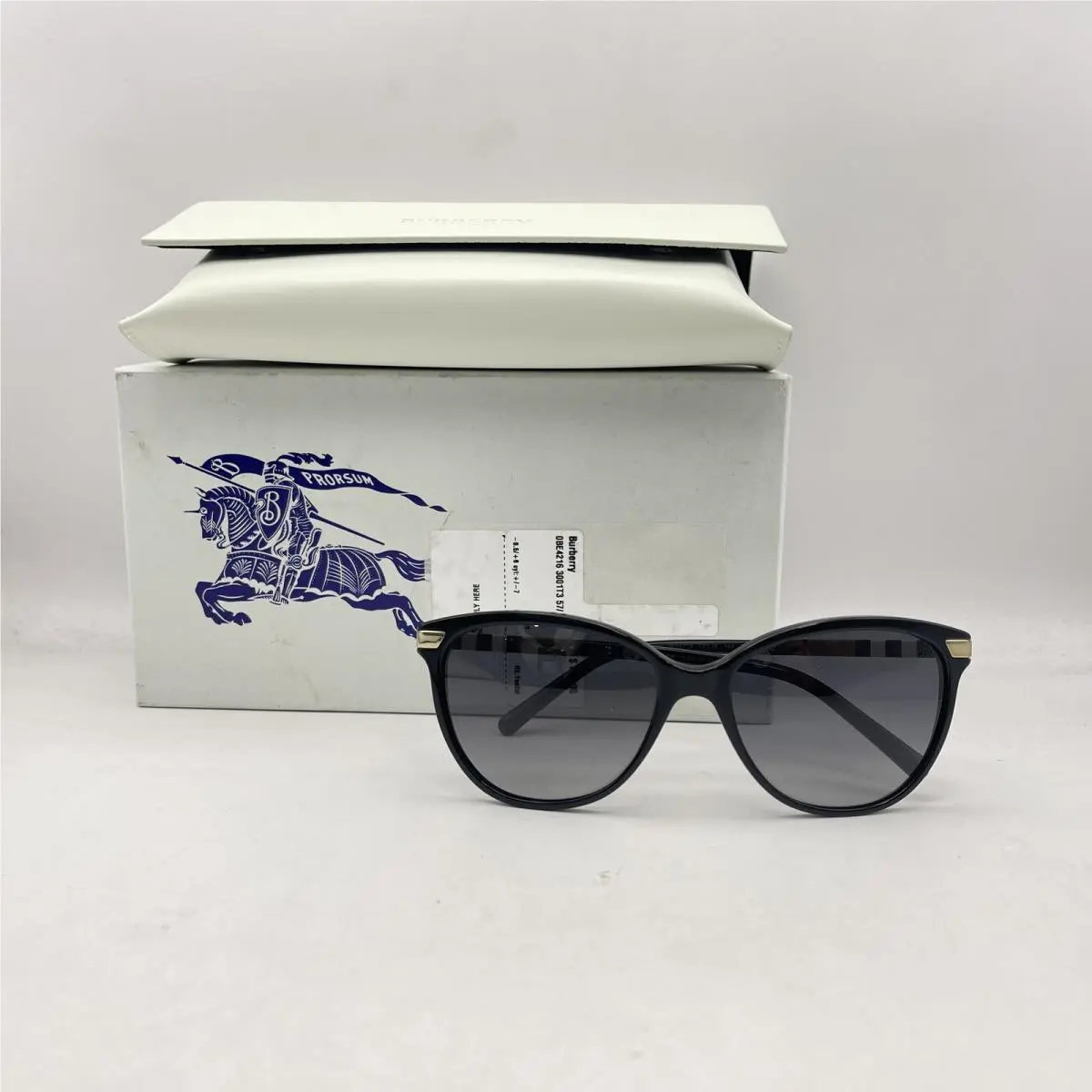 Burberry Womens Phantos Polarized Gradient Sunglasses BE4216 Black Multi