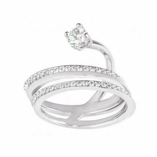 Fresh Medium Ring Rhodium-plated Size 55/7 58/8 by Swarovski