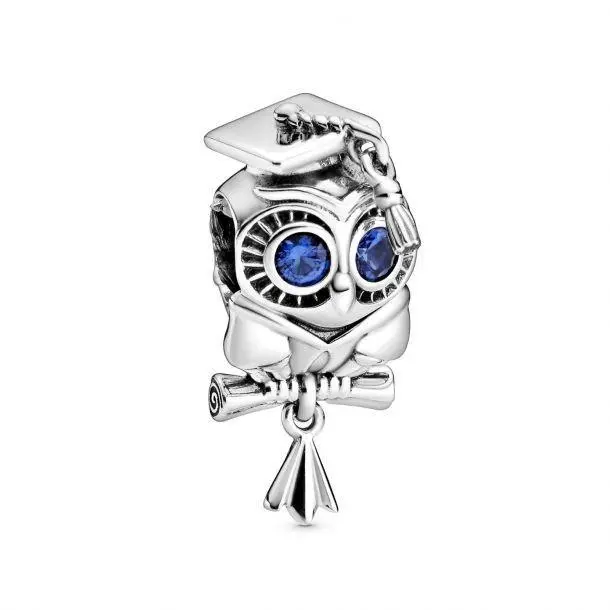 Pandora Moments Wise Owl Graduation Charm Silver- 798907C01