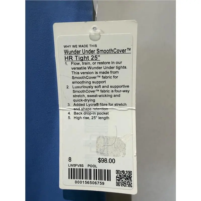 Lululemon clothing - Wunder Under SmoothCover HR Tight 25