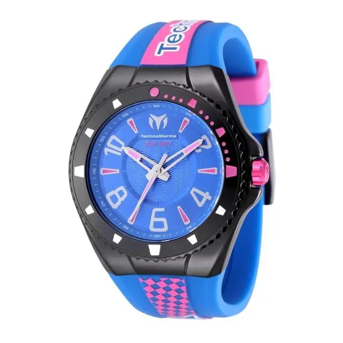 Technomarine Racing Legends Men 44.00mm Steel Black Blue Dial PC21 Quartz by TechnoMarine