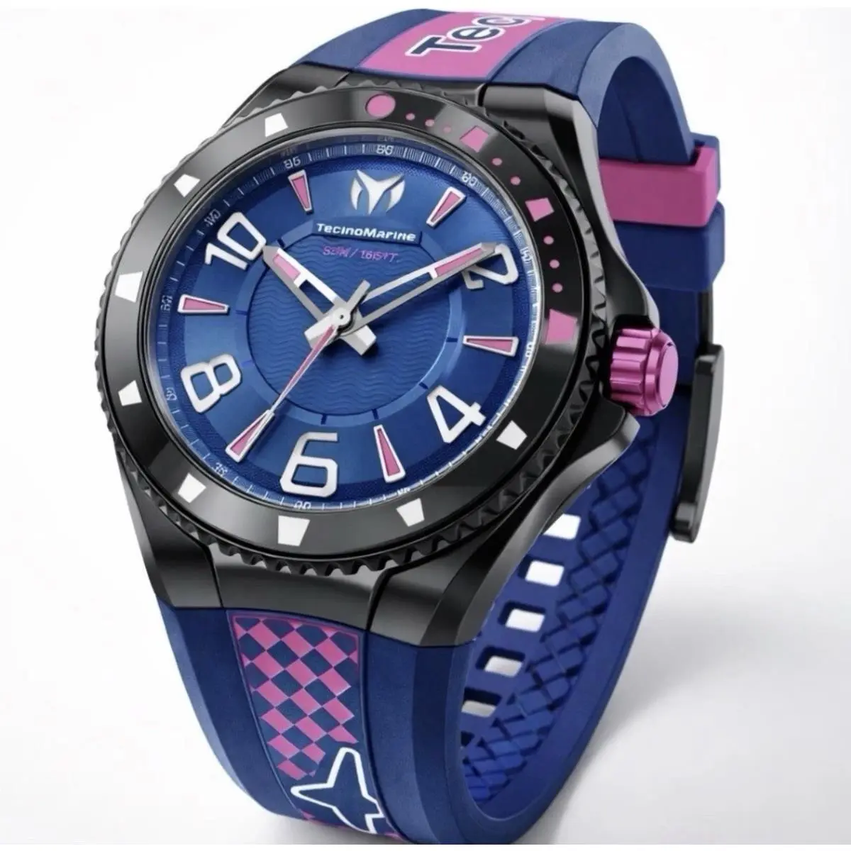 Technomarine TM-525011 Racing Legends Watch 40mm Blue Pink Quartz Limited Ed by TechnoMarine