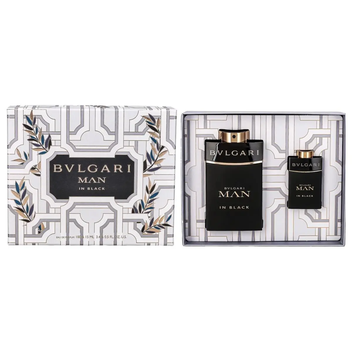 Set-bvlgari Man In Black 2pc. Set 3.4 Edp Spr/ .5 Edp Spr