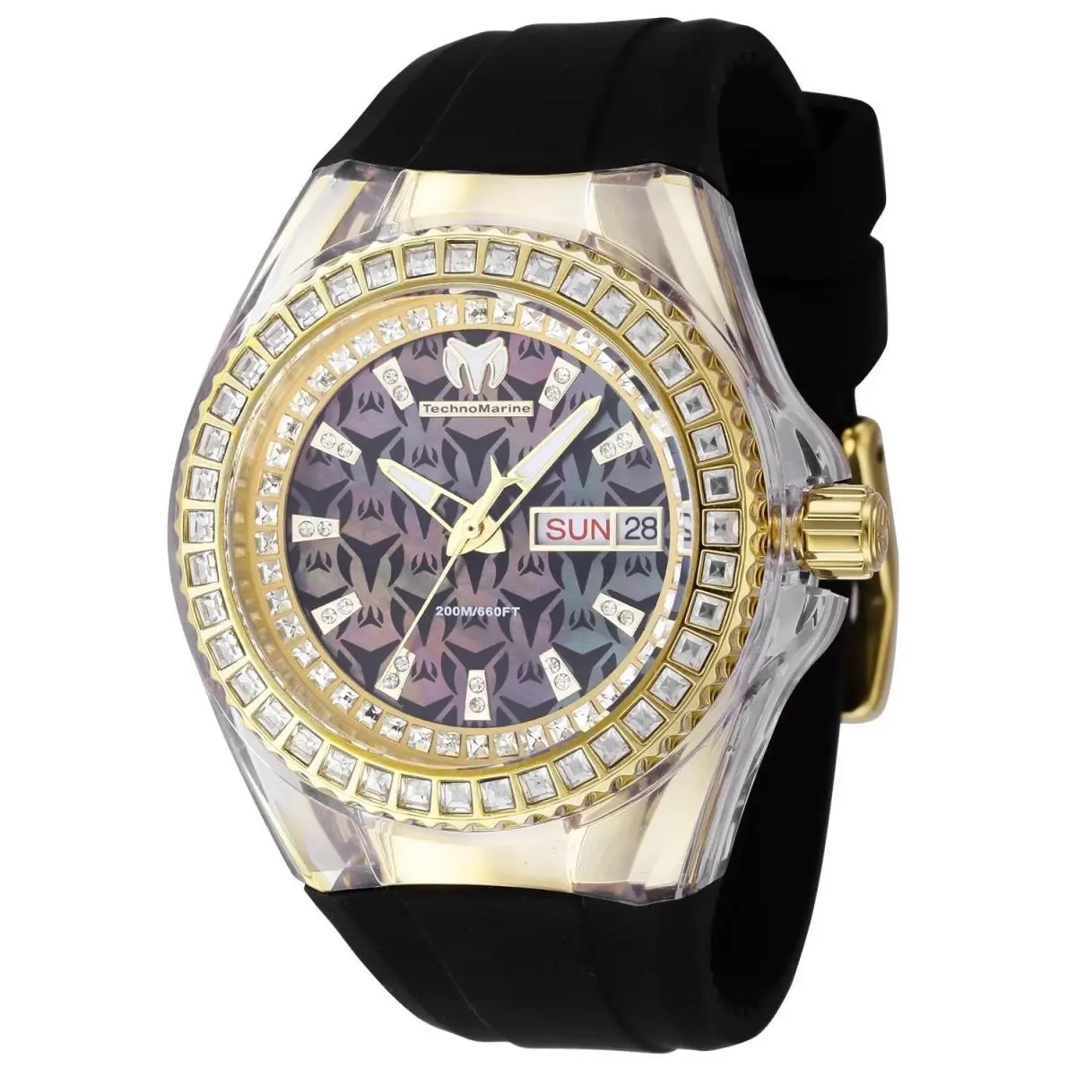 Technomarine TM-121175 Quartz Watch Silver Dial Leather 48mm Women by TechnoMarine