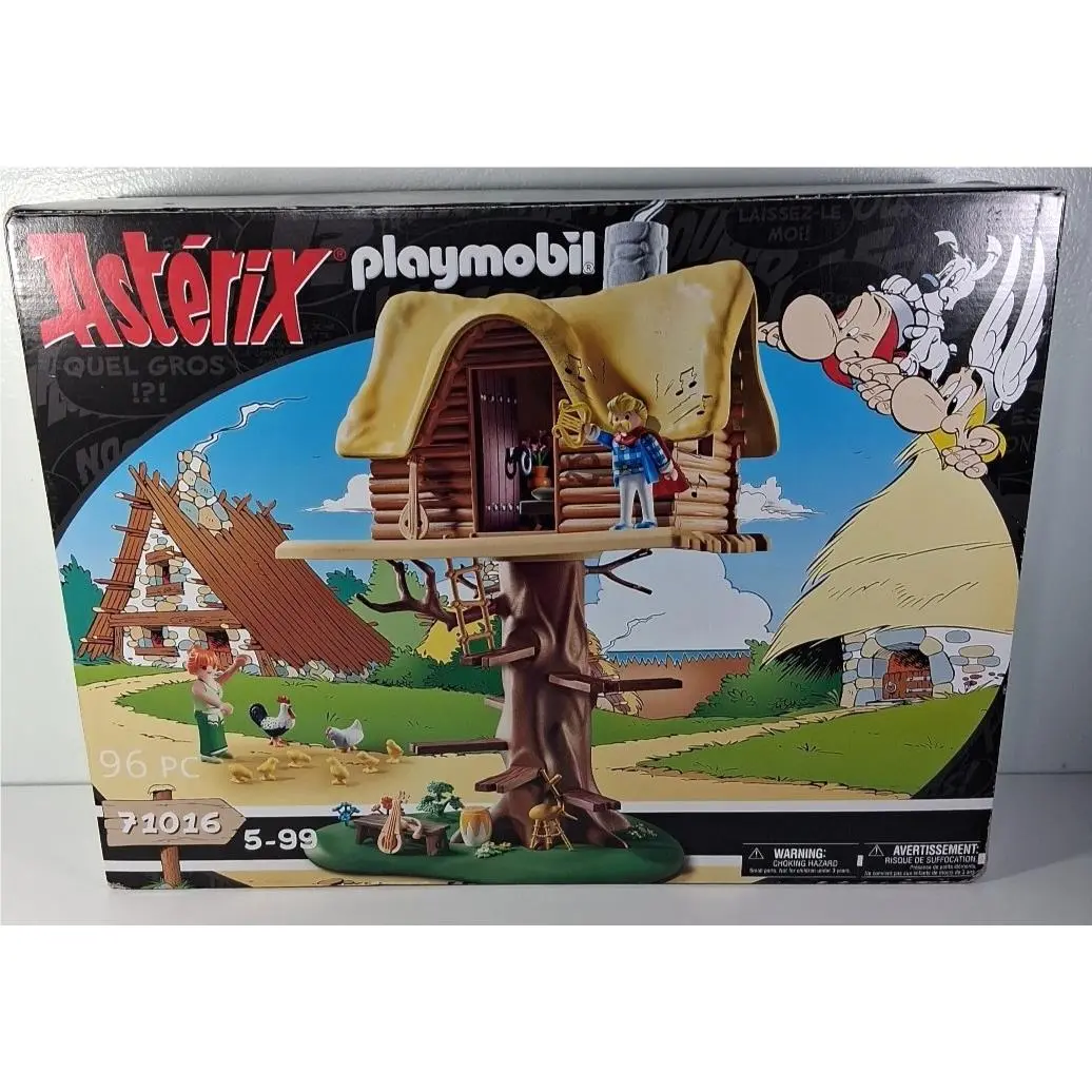Nos Playmobil Asterix 71016 Cacofonix with Treehouse 96 Piece Building Set