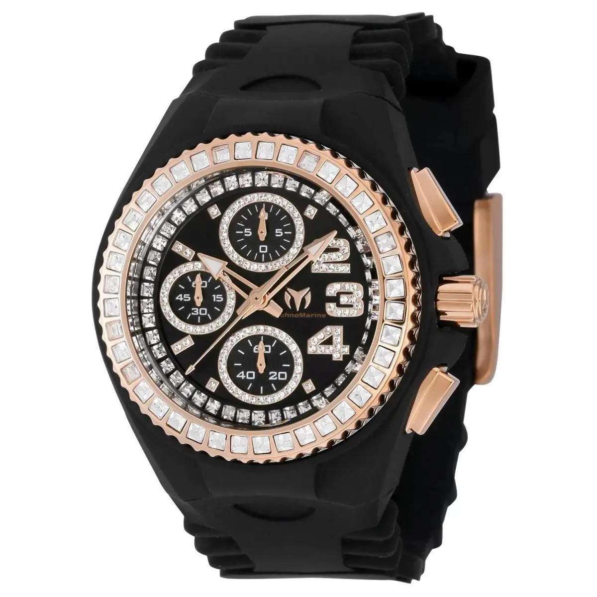 Technomarine Men`s TM-121200 Cruise Quartz Chronograph Black Dial Watch