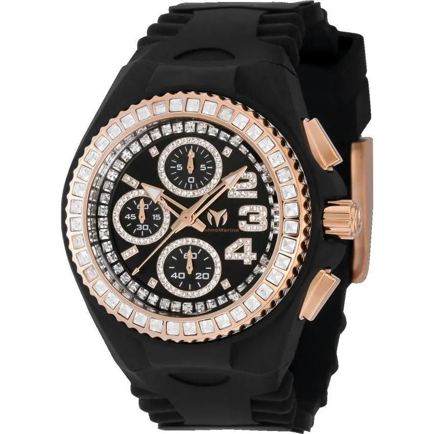 Technomarine Cruise Jellyfish Ladies 40mm 217 Crystals Rose Gold Chrono Watch by TechnoMarine