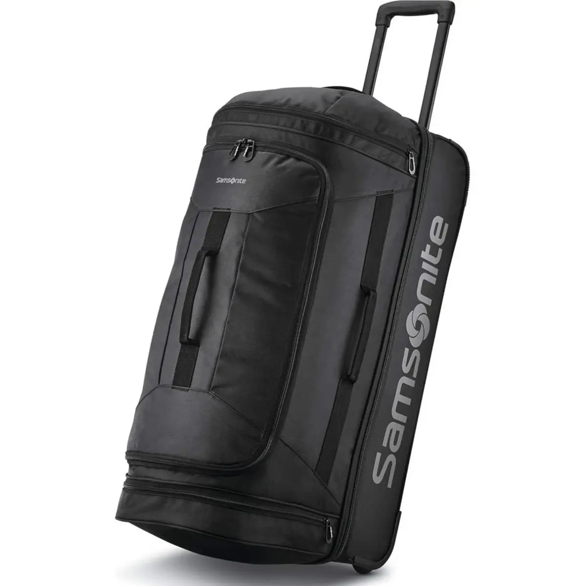 Andante 2 Wheeled Rolling Duffel Bag All Black 28 by Samsonite