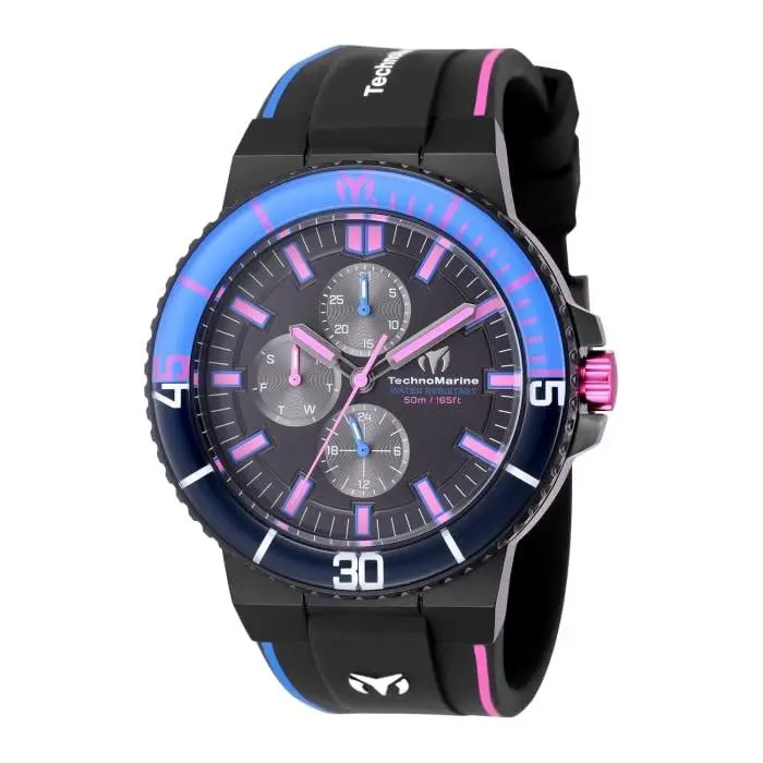 Technomarine Racing Legends Men 43.00mm Steel Black+gunmetal Dial VH67 Quartz by TechnoMarine