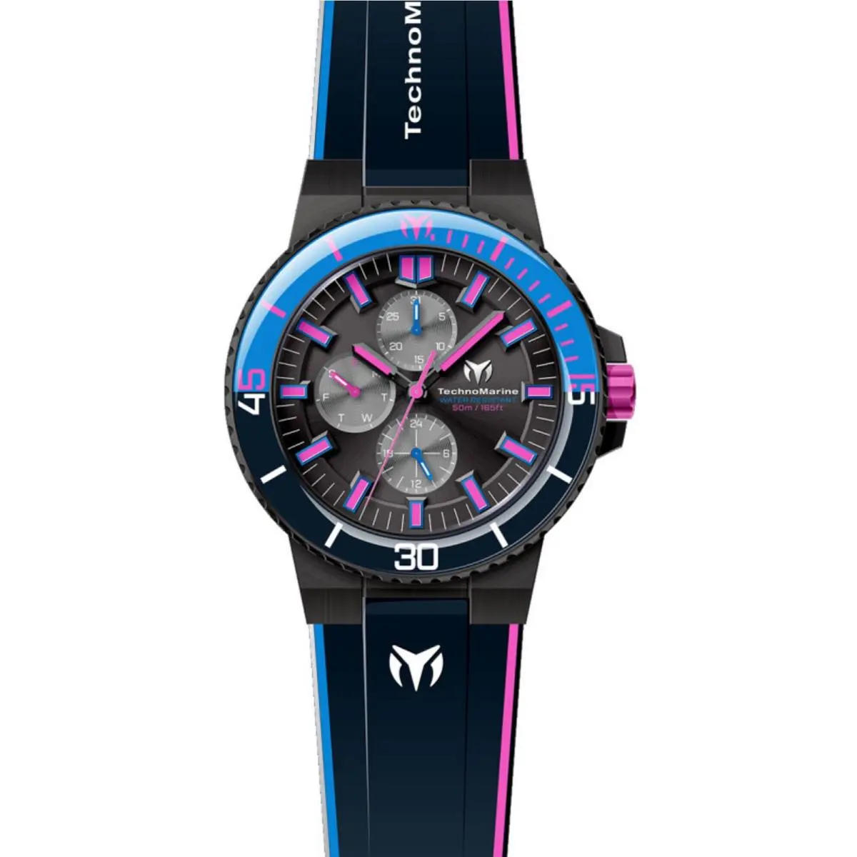 Technomarine Men`s Watch Racing Legends Quartz Grey Dial Rubber Strap TM-525035