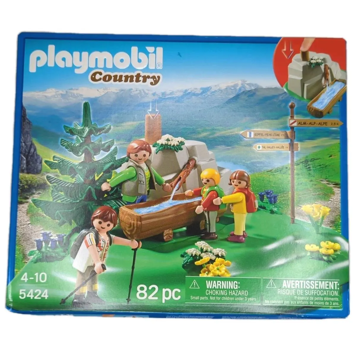 Playmobil 5424 Country Backpacker Family at Mountain Spring