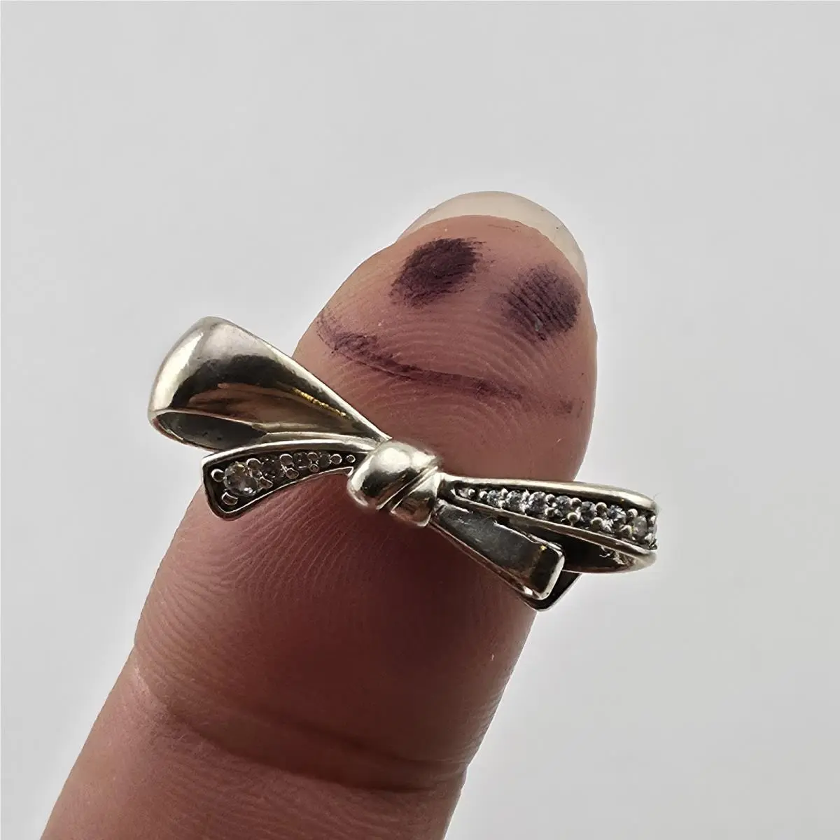 Pandora Sterling Silver Brilliant Bow Ring Size 5 Ale 50 Jewelry