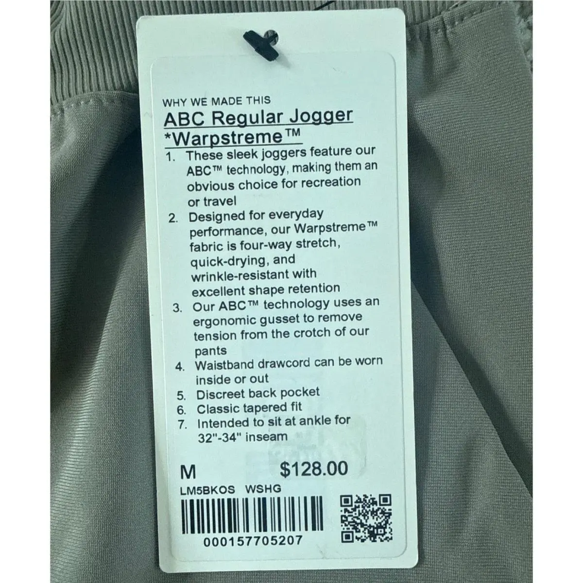 Lululemon clothing - ABC Jogger Regular Warpstreme - ABC Jogger Regular Warpstreme - Gray 3