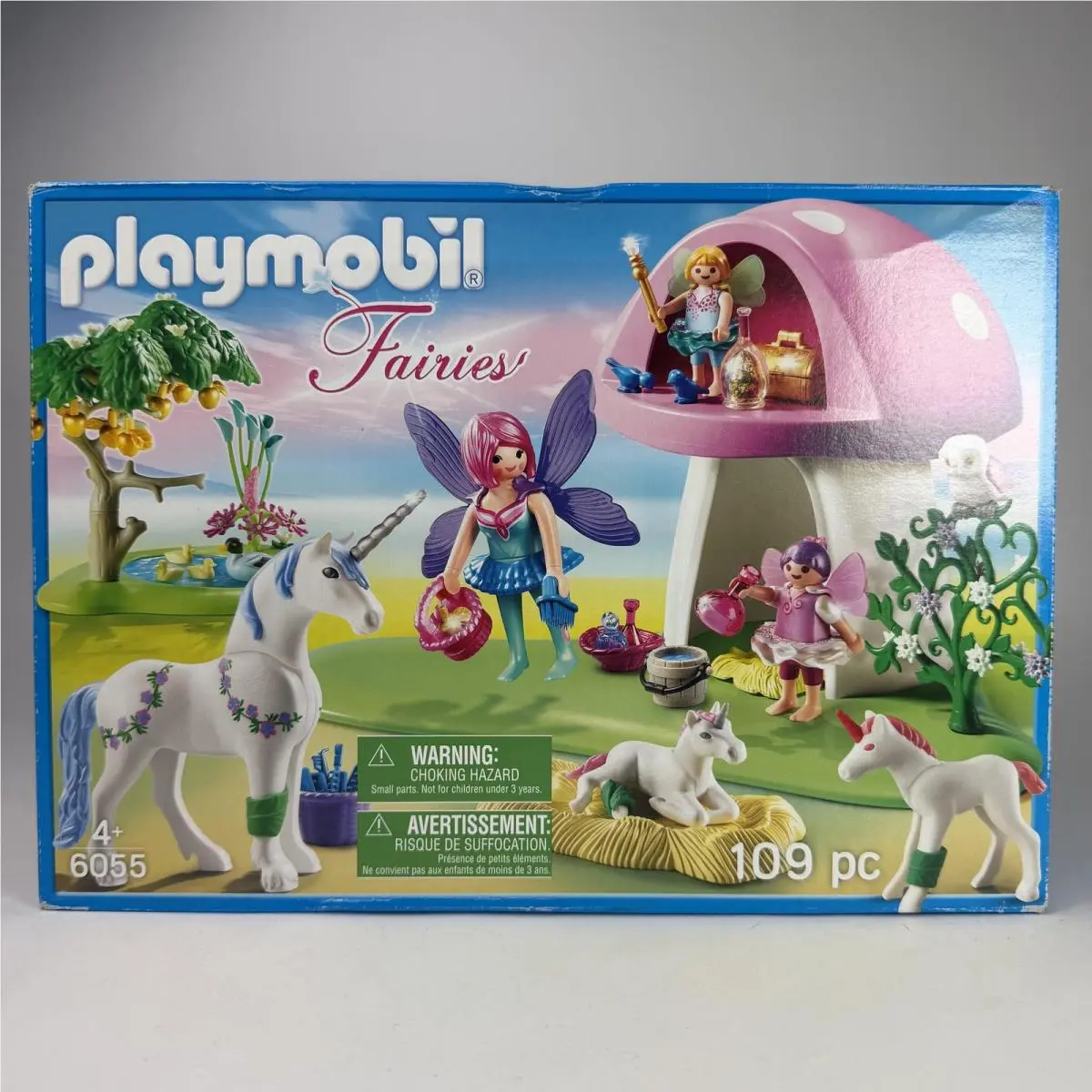 Playmobil Fairies Toadstool House 6055 Unicorn Family Playset 109 Piece Figures