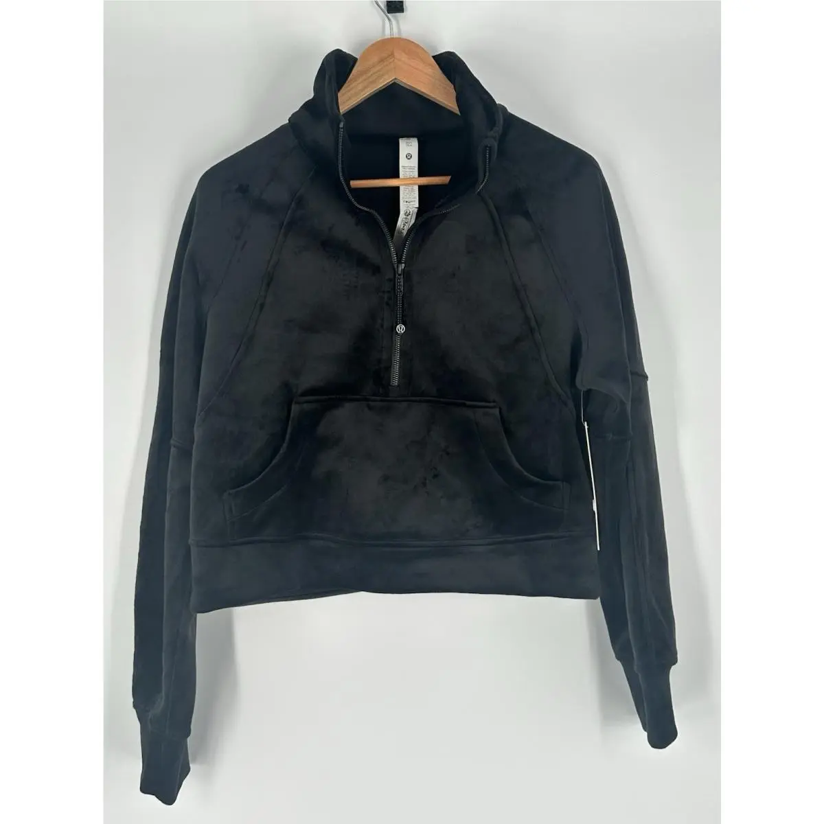 Lululemon Scuba Oversized Half Zip Funnel Neck Velvet Black Size Xs/s