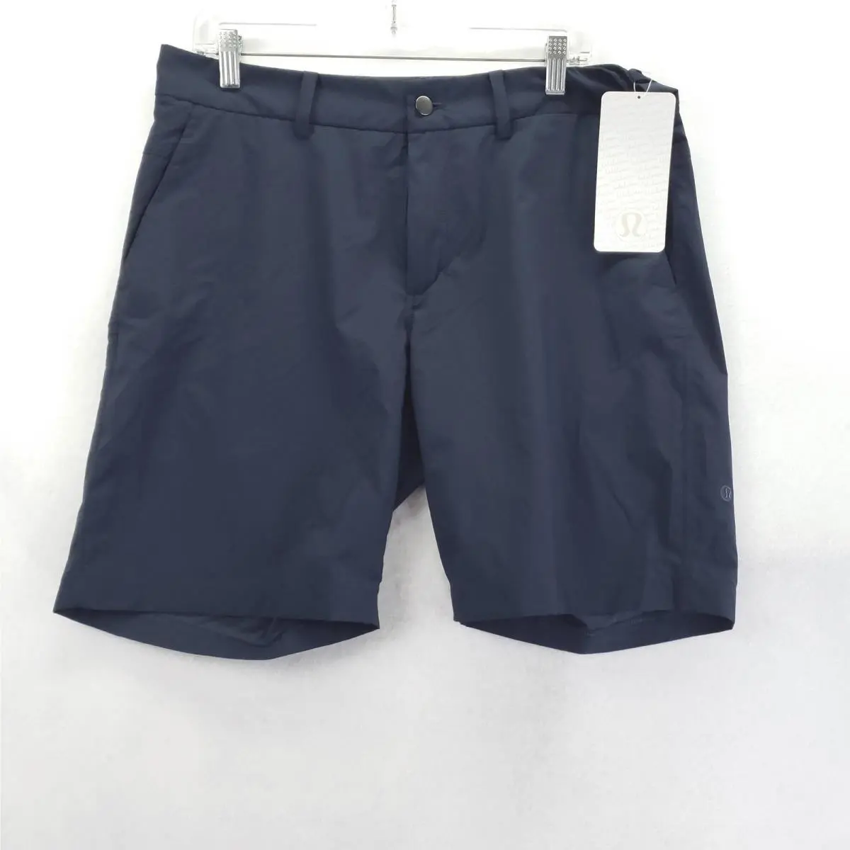 Lululemon Commission Shorts Mens 34 Blue Water Repellent Stretch 9 Inseam