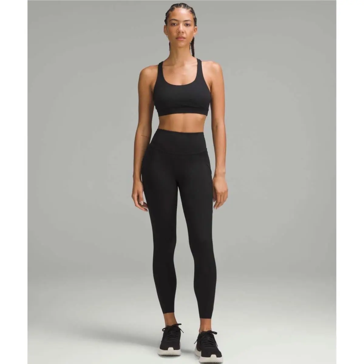 Lululemon Fast and Free HR Tights 25 3 Pkt Glow Sz 10 Black Pants NWT$138 Bag