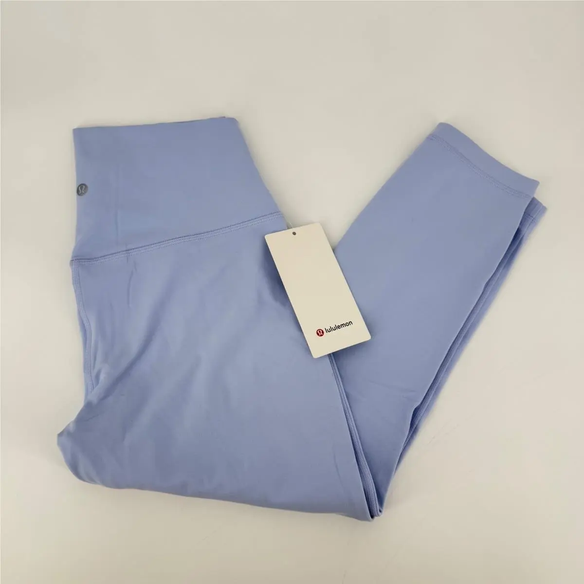 Lululemon Align High Rise Crop 23 Pastel Blue Size 12 LW6BGLS Nulu Fabric