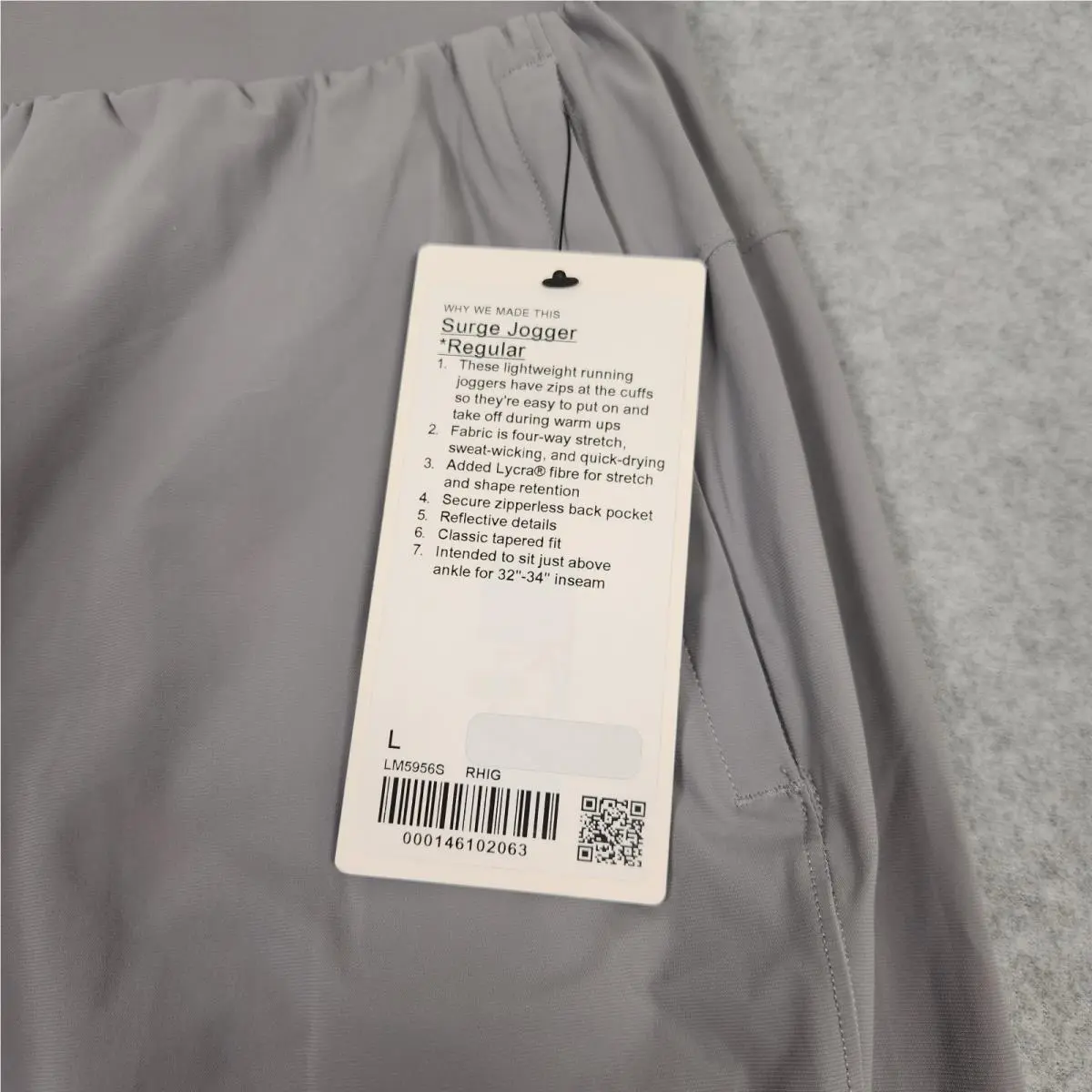 Lululemon clothing - Surge Jogger Regular - Surge Jogger Regular - Silver 3