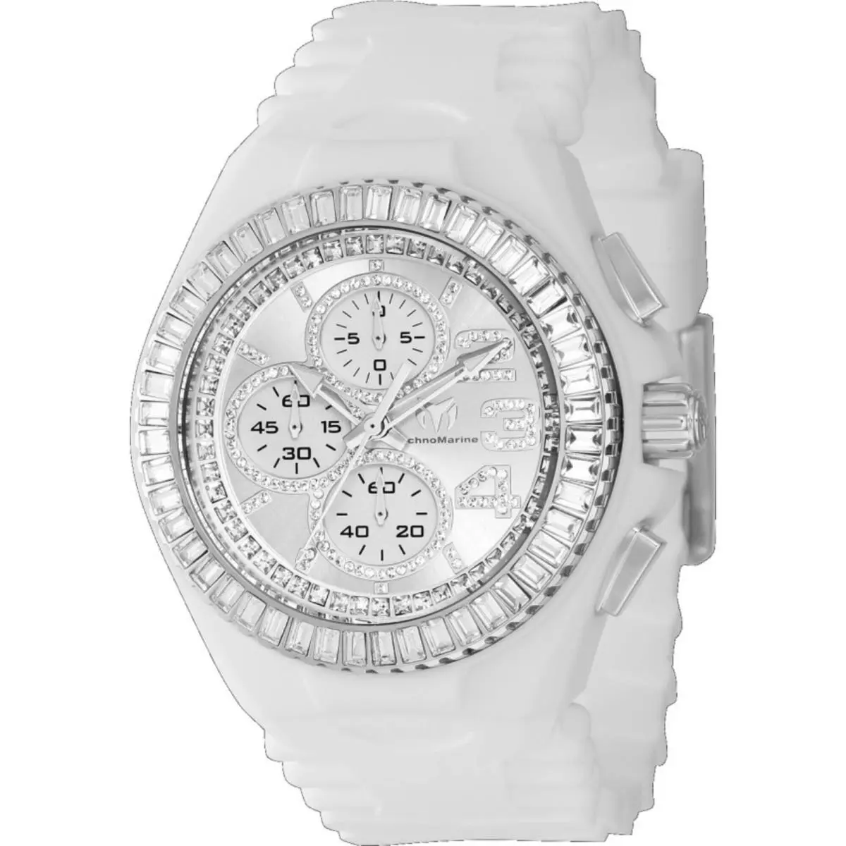 Technomarine Men`s Watch Cruise Jellyfish Chrono Silver Dial Strap TM-121181