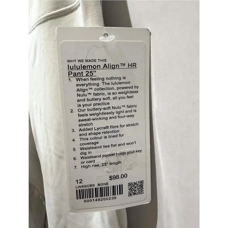 Lululemon clothing - Align HR Pants 25