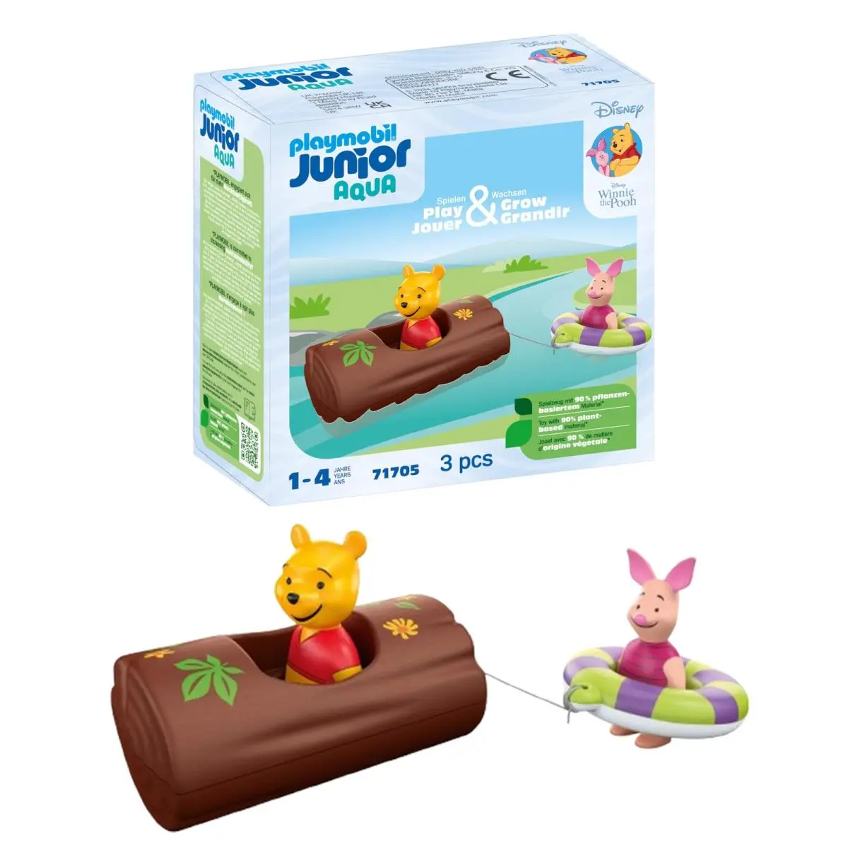 Playmobil Junior Water Adventure Bath Toy Set Winnie The Pooh and Piglet