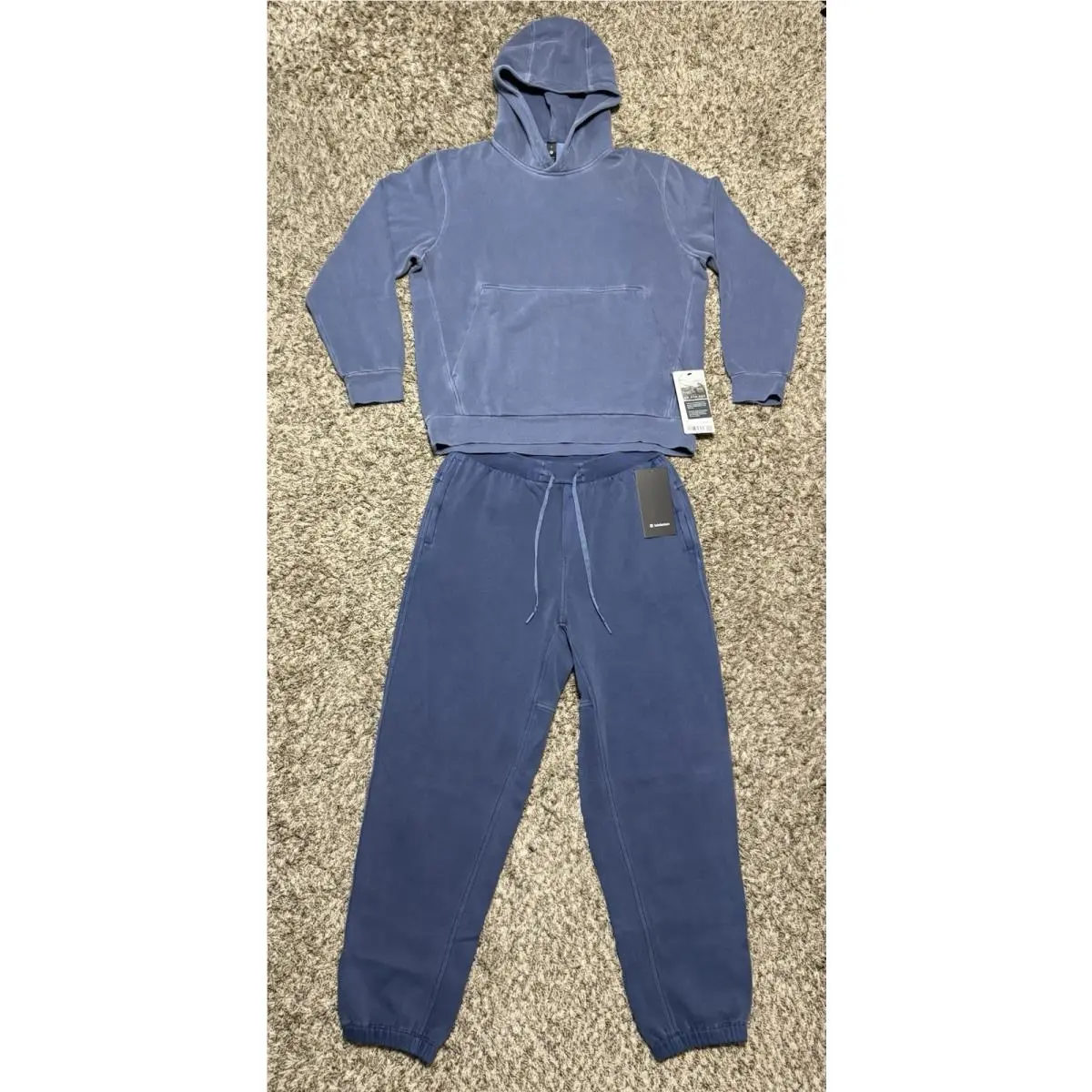 Lululemon Steady State Joggers Hoodie Full Sweat Suit Dilute Wash True Navy