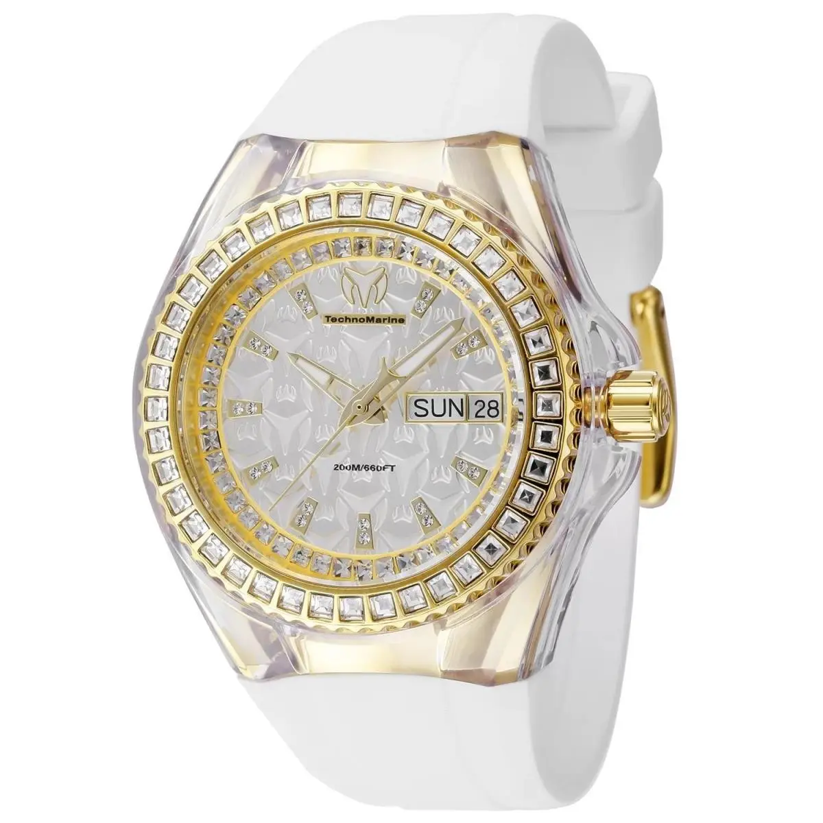 Technomarine TM-121172 Quartz Watch Silver Dial Leather 48mm Women by TechnoMarine