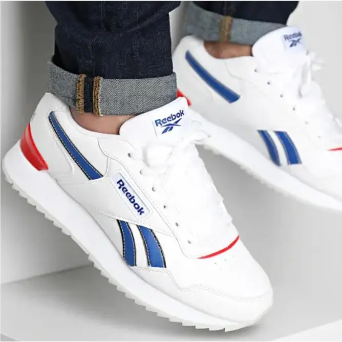 Reebok shoes - Reebok Glide - Glide - FTWWHT / PUGRY2 / VECB (White / Blue / Red) 9
