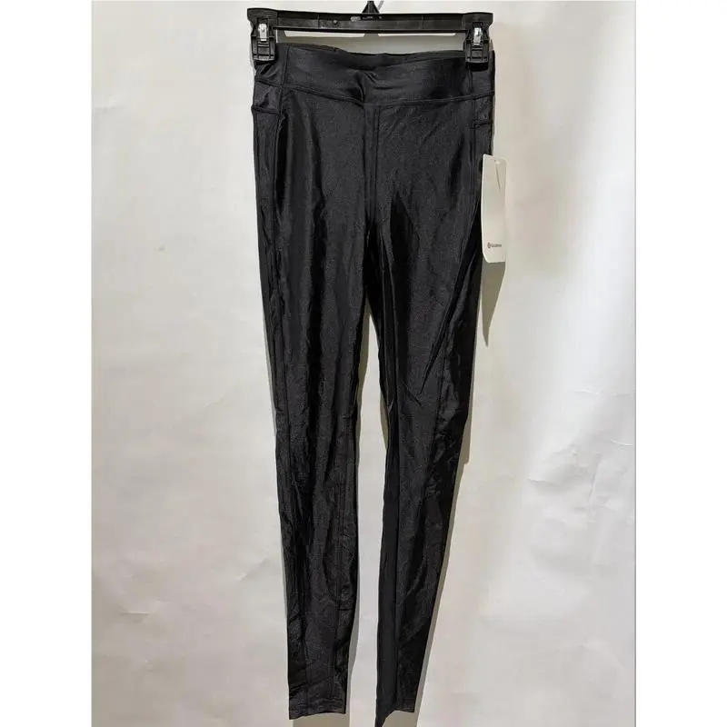 Lululemon Women`s Satin Shine HR Tight 28 Size 4 LW5GK9S Black