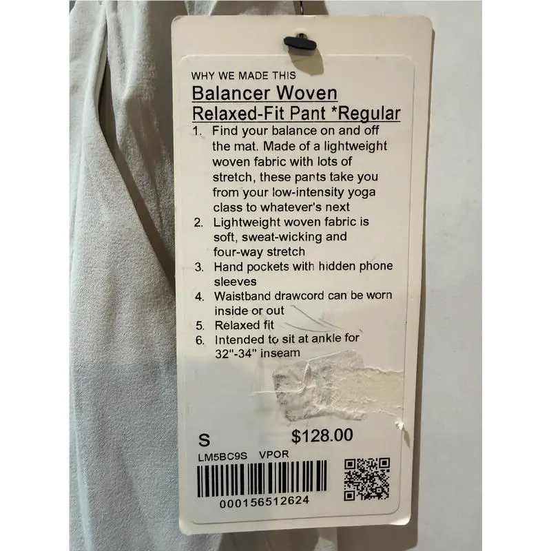 Lululemon clothing - Balancer Woven Relaxed-Fit Pant - Balancer Woven Pant - LM5BC9S VPOR - Vapor 1