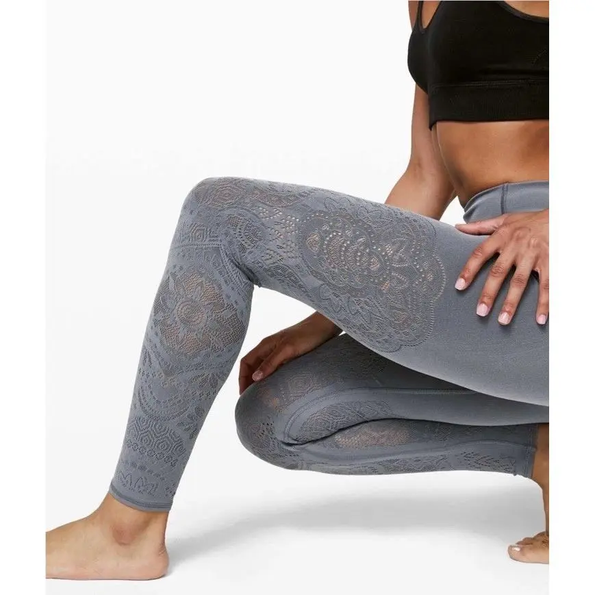 Lululemon Reveal Tight Zen Expression Solar Grey Size 6