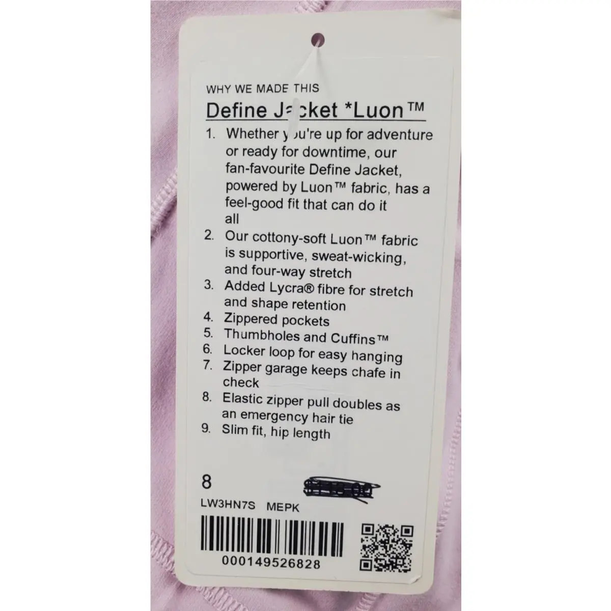 Lululemon clothing - Lululemon Define - Define - Pink 6