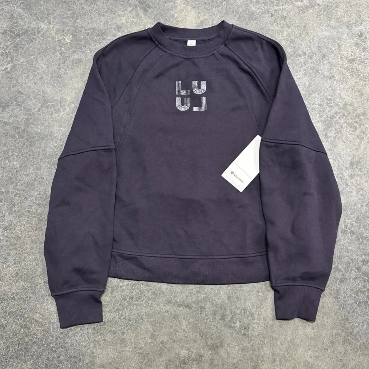 Size M/l Lululemon Scuba Oversized Hip Length Pullover Jewelled Arpr Purple