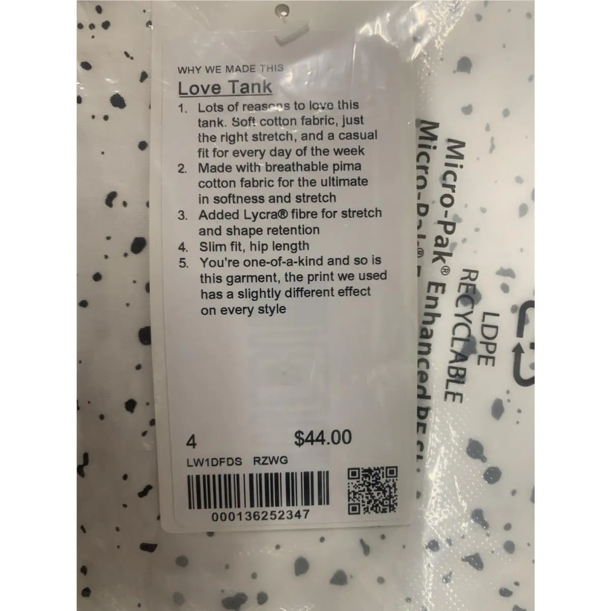 Lululemon clothing - RZWG - RZWG - RZWG - Revitalize Splatter White Graphite Grey 4