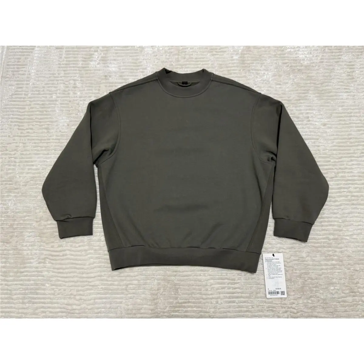 Lululemon Heavyweight Fleece Crew Neck Sweat Shirt Sweater Army Green - Small