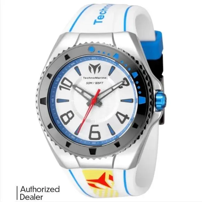 Technomarine Mens 40mm Racing Legends Miami Vice White/blue Quartz Ltd ED Watch