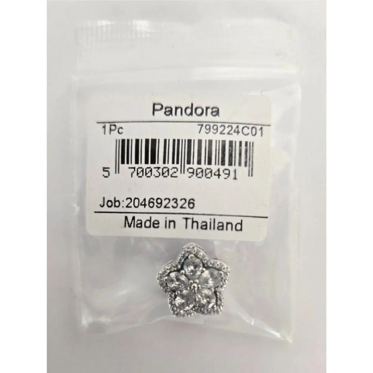 Pandora 799224C01 Sparkling Snowflake Crystal Sterling Silver Charm