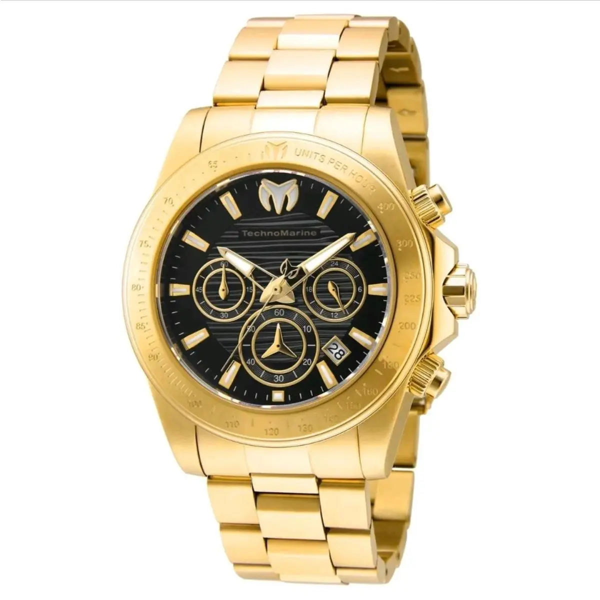 Technomarine Manta Ray Men`s Watch - 42mm Gold Black TM-219005