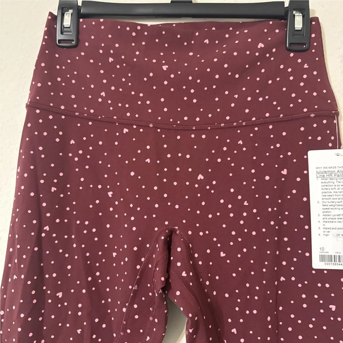 Lululemon clothing - Heart Scatter Dot Burgundy 3