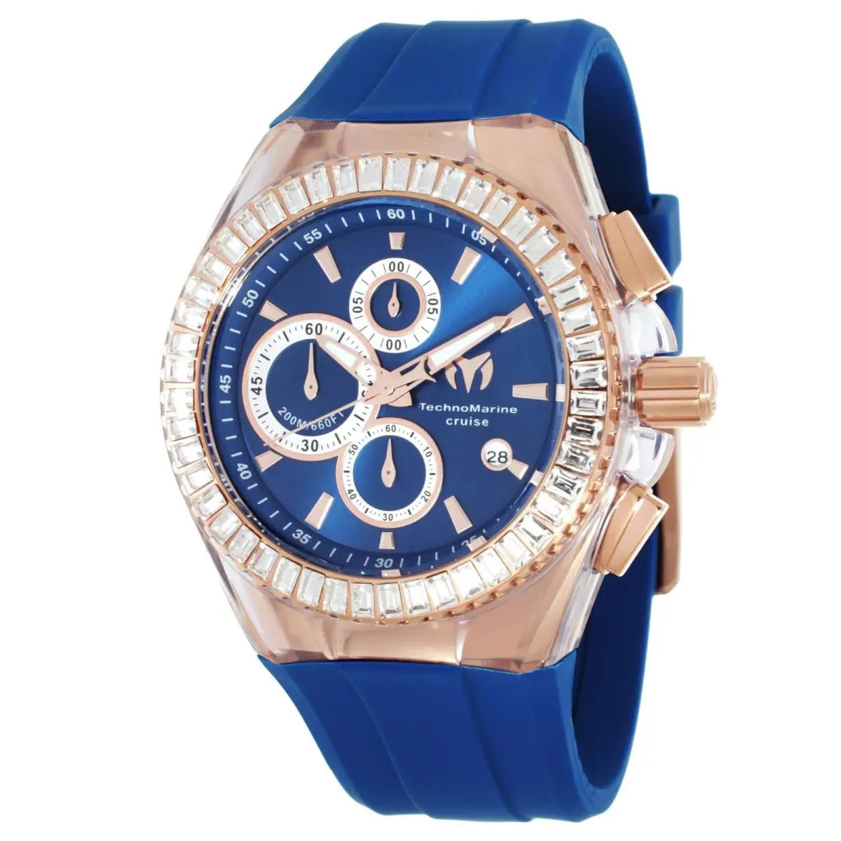 Technomarine Cruise Chronograph Quartz Crystal Blue Dial Men`s Watch TM-121165 by TechnoMarine