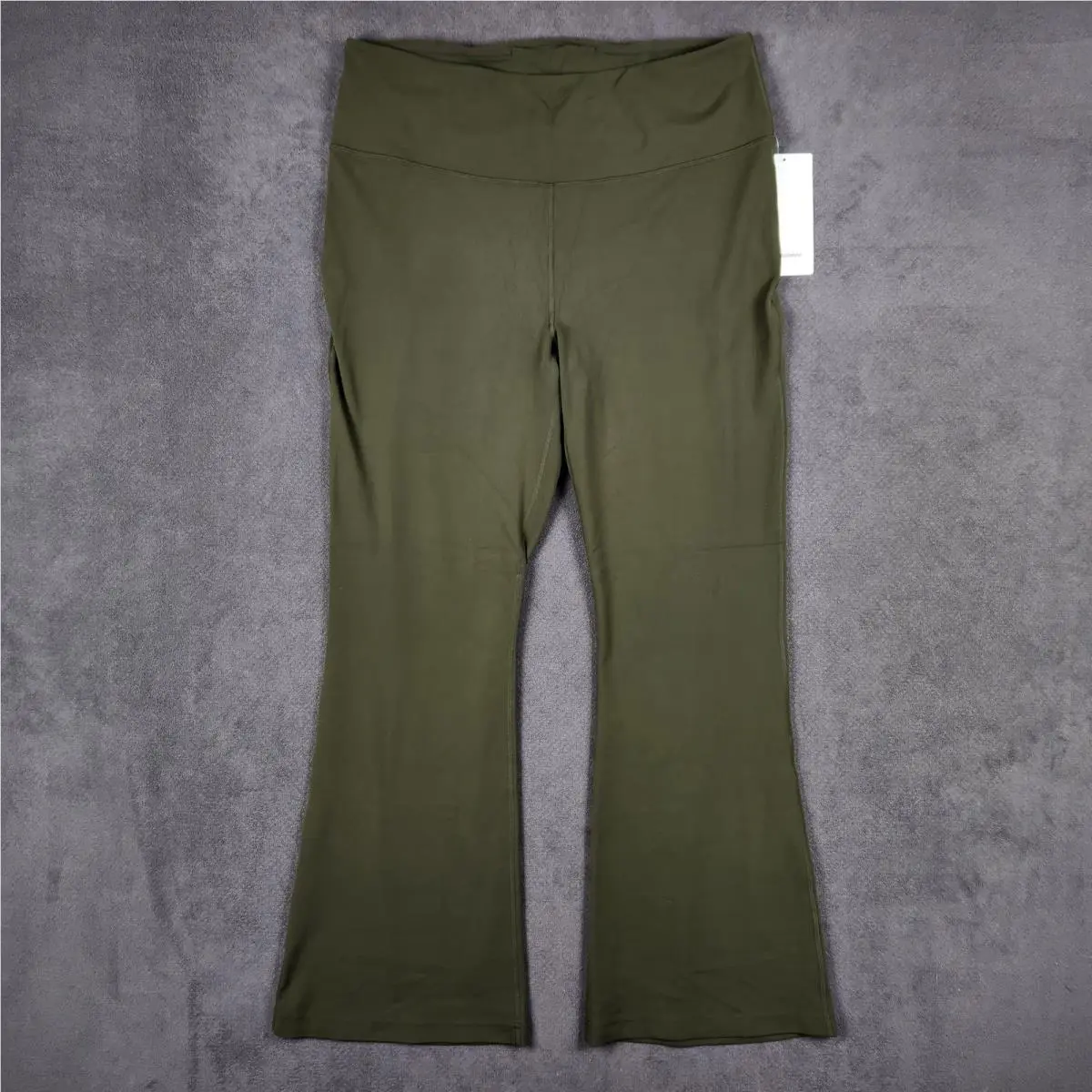 Lululemon Groove Pant Flare Nulu Women 18 Dark Olive Super High Rise LW5DKMS