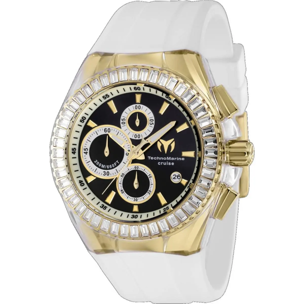 Technomarine Men`s Watch Cruise Chrono Black and Silver Dial TM-121153