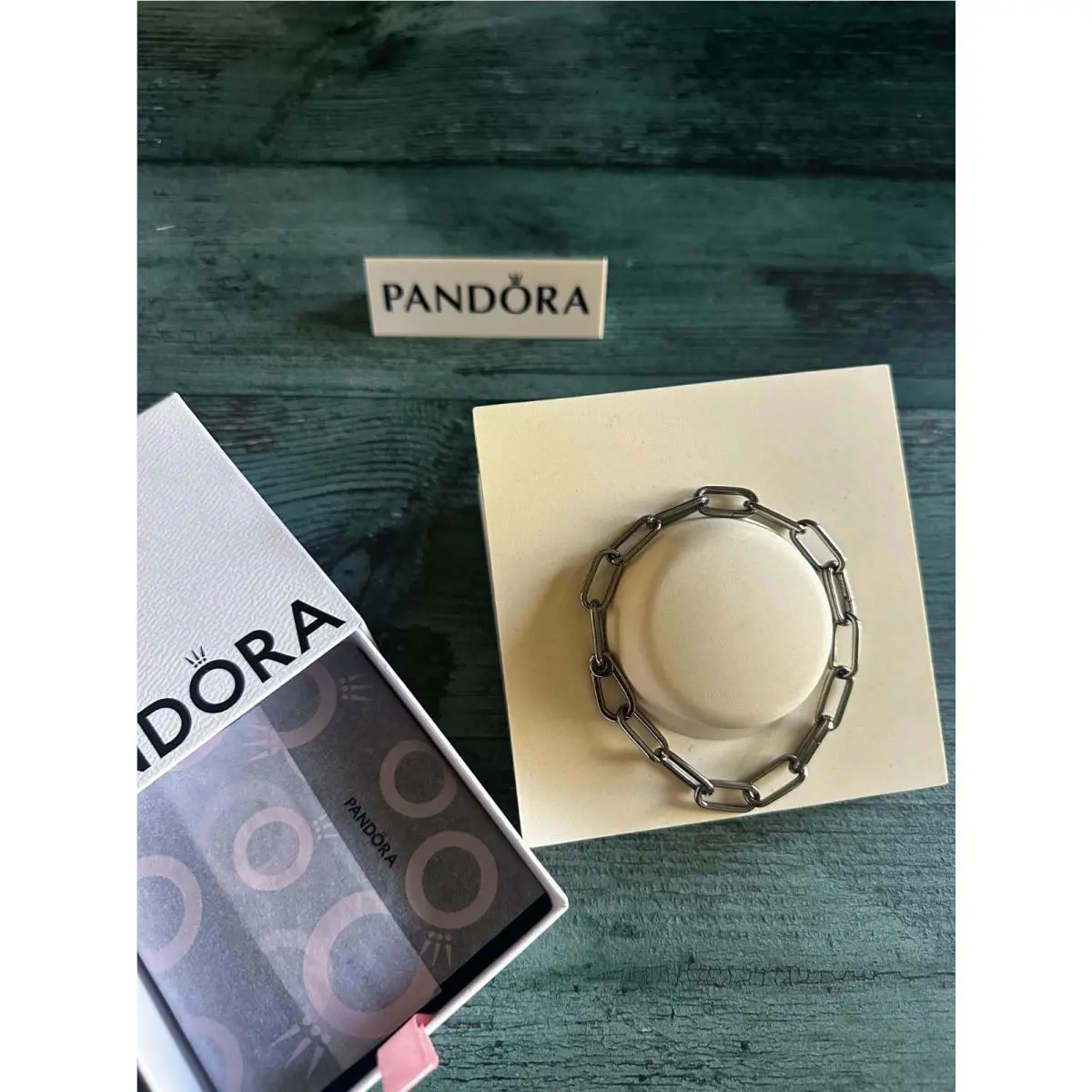 Pandora Me Style Ruthenium Link Chain Bracelet 549588C00 5.9 Inches