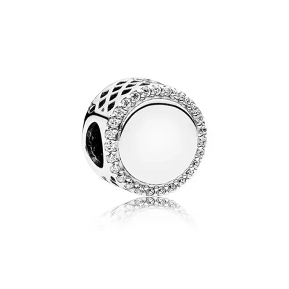 Pandora Silver Charm W/clear CZ Charm 792016CZ