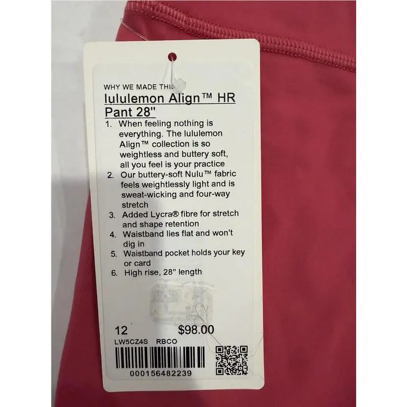 Lululemon clothing - Lululemon Align HR Pant - Align Pant - LW5CZ4S RBCO - Raspberry Coulis 2