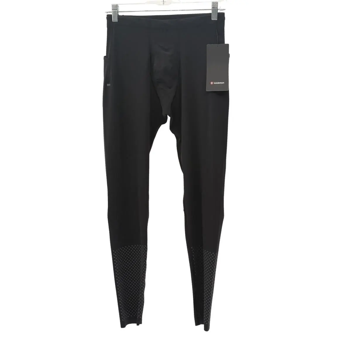 Lululemon Vital Drive Tight Men Large Black Reflective 28 Workout Pockets