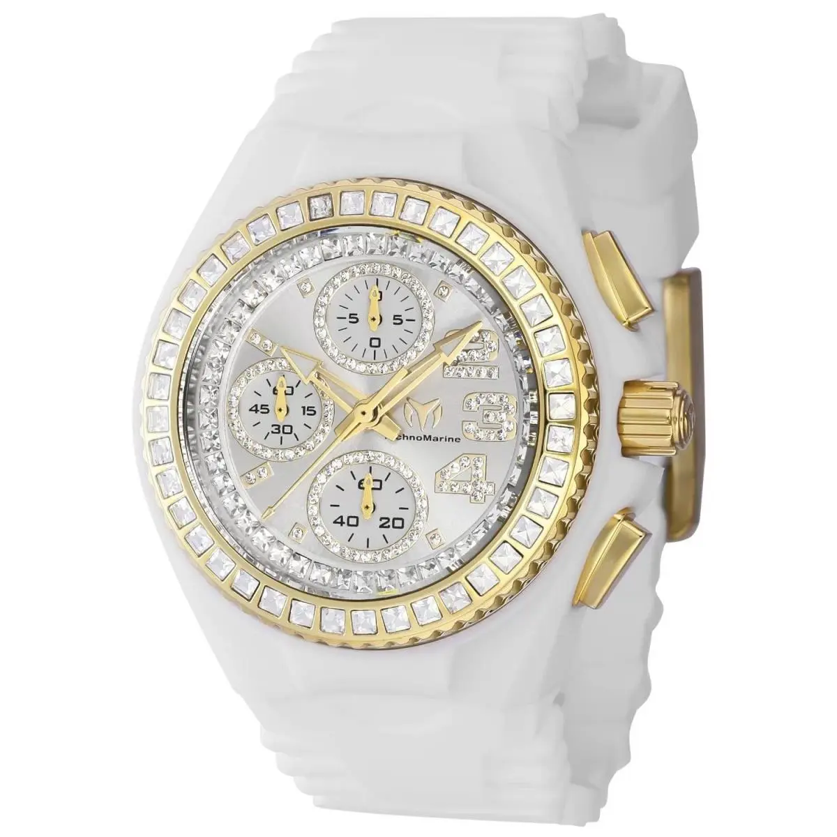 Technomarine TM-121198 Quartz Watch Silver Dial Leather 48mm Women by TechnoMarine