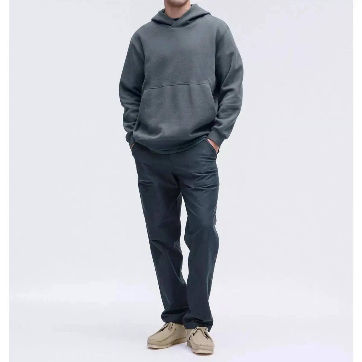 Lululemon Mens Steady State Pullover Sweatshirt Hoodie Oil Grey Olbl Small S